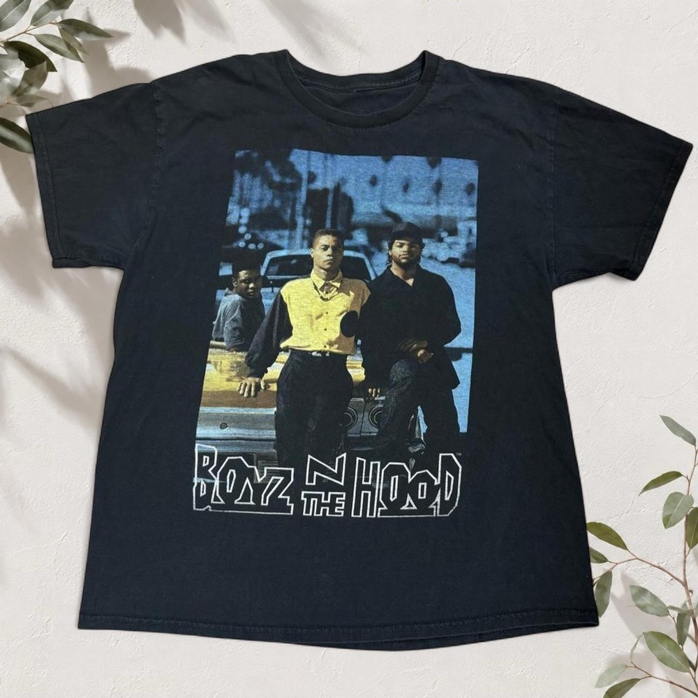 Boyz n the Hood Movie Graphic Tee Black Vintage 90s Hip Hop Shirt Size L